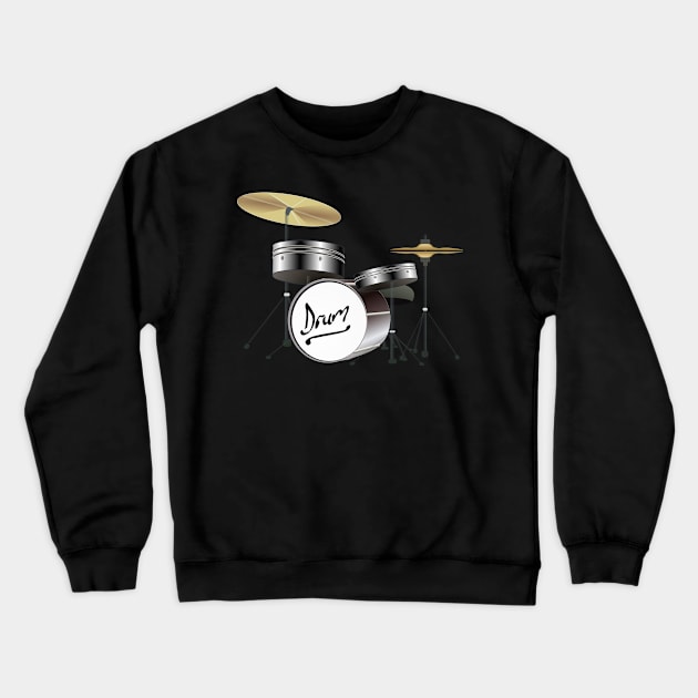 drums Crewneck Sweatshirt by magamarcas